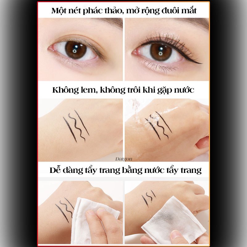 Bút kẻ mắt nước eyeliner Shunvhua Metysur kẻ mắt nước nội địa trung chính hãng chống thấm nước, không lem