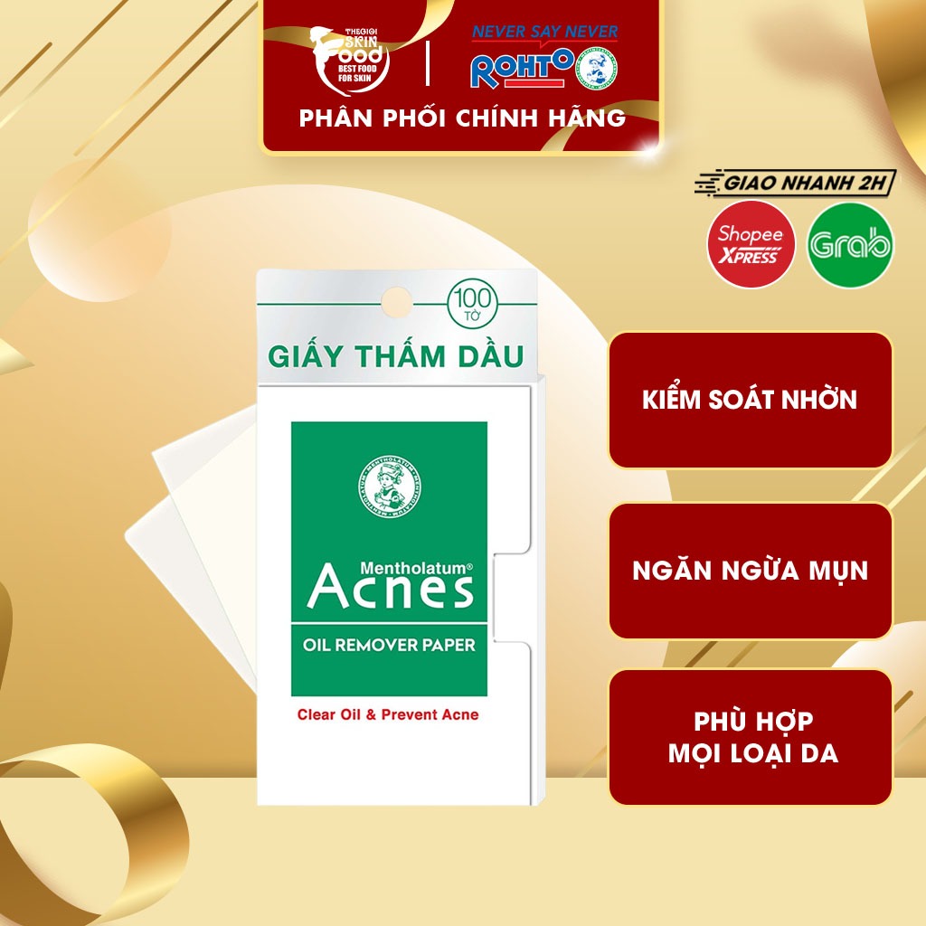 Giấy Thấm Dầu Giúp Kiểm Soát Nhờn, Ngăn Ngừa Mụn Acnes Oil Remover Paper