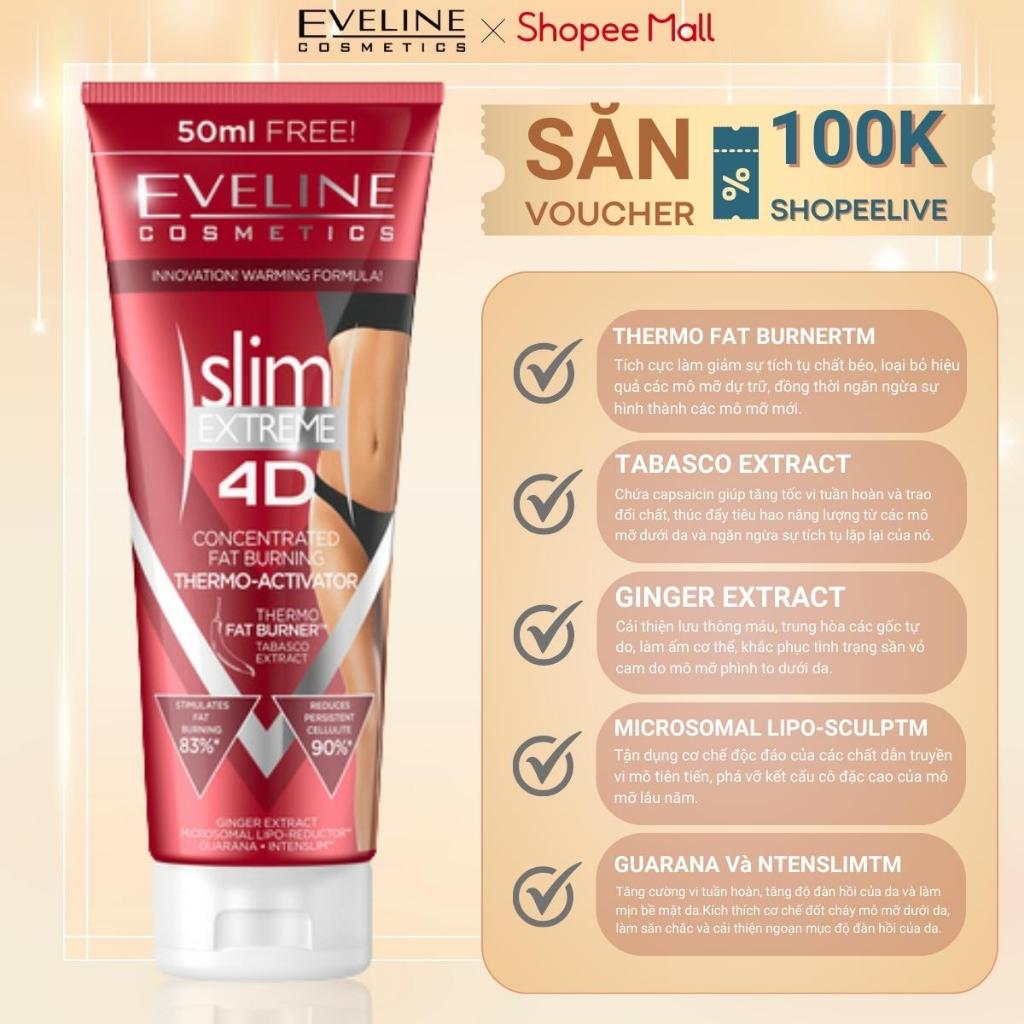 Tinh chất giảm béo Eveline Slim Extreme 4D Thermo Activator 250ML