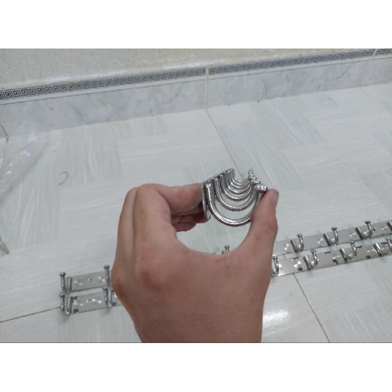 Móc treo áo quần inox gắn tường đầu bí cao cấp