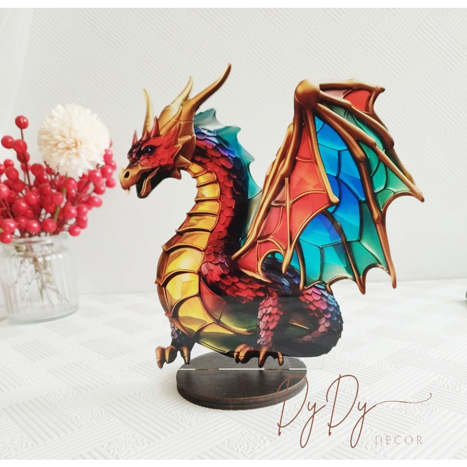 Mô Hình Dẹt Rồng Vượng Khí Thu Hút May Mắn Tài Lộc Năm Giáp Thìn