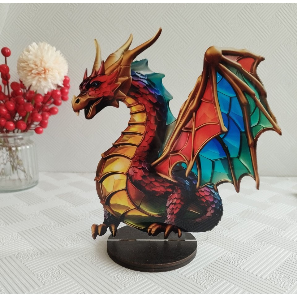 Mô Hình Dẹt Rồng Vượng Khí Thu Hút May Mắn Tài Lộc Năm Giáp Thìn