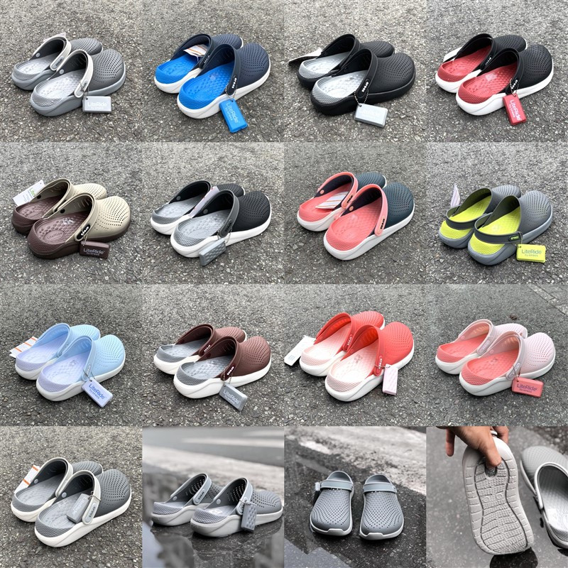 Dép Cross Literide - FREESHIP + Hàng loại 1 + Hộp - giày sục sandal Crocs quai ngang bít đầu nam nữ chông hôi chân