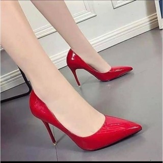 Giày cao gót nhọn 8p công sở da bóng