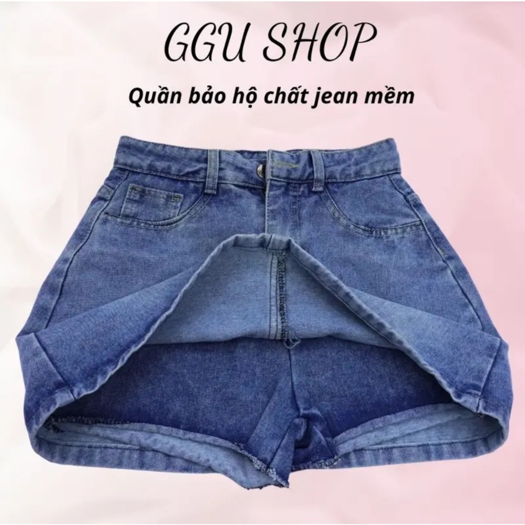 Chân váy nữ  Váy jean ngắn nữ 2 màu đen khói, xanh size S M L XL cá tính, năng động - V6
