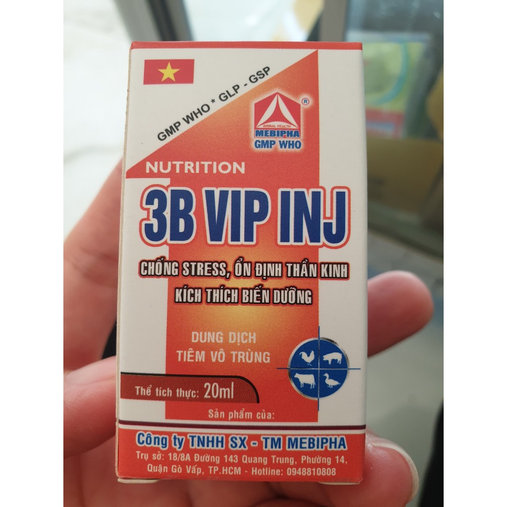 Kích thích ăn, cải thiện tình trạng kén ăn của gà đá 3B VIP 20ML