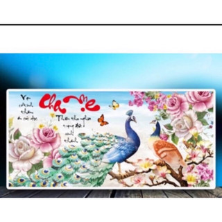 Tranh đính đá cha mẹ kt 100x50cm