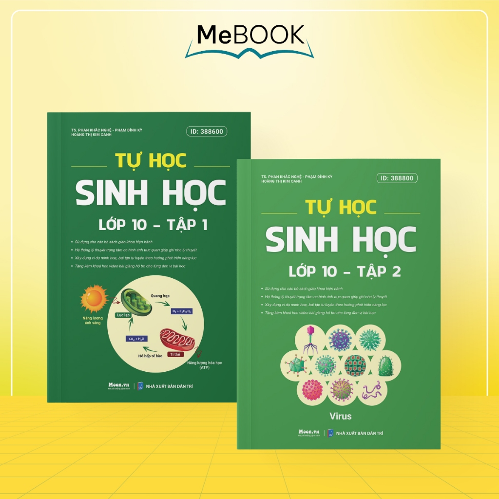 Sách tự học sinh học lớp 10 thầy Phan Khắc Nghệ | Me Book