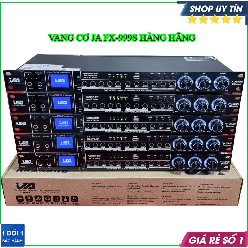 Vang cơ ja FX-999S hàng chính hãng-Vang Cơ Karaoke Chống Hú JA Fx-999S Chính Hãng Bluetooth-Optical-USB