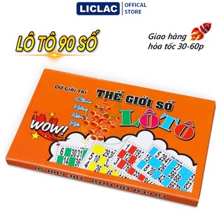 Bộ Lô Tô Cam 90 Số hàng Việt Nam màu đẹp chất lượng tốt, Trò chơi Boardgame vui vẻ cho gia đình và bạn bè - LICLAC
