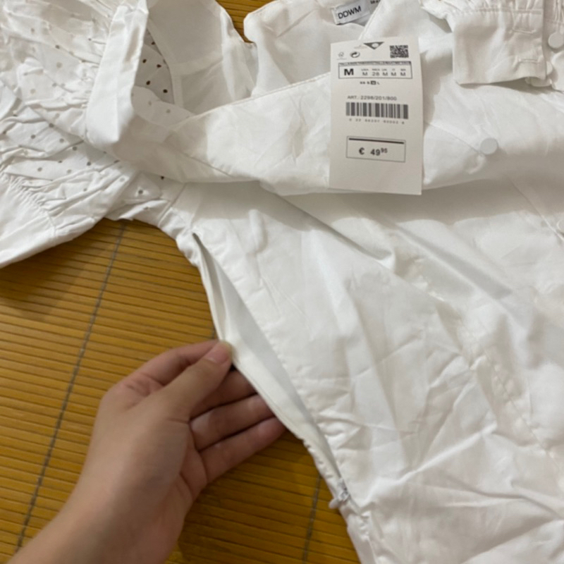 Đầm váy zara xuất / đầm váy trắng cộc tay