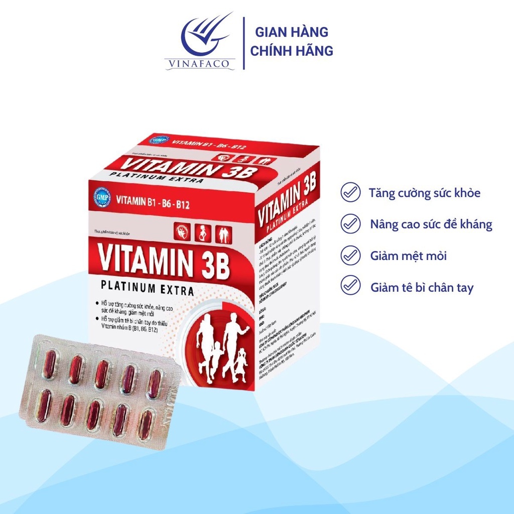 vitamin 3b b1   b6   b12 hộp 100  viên