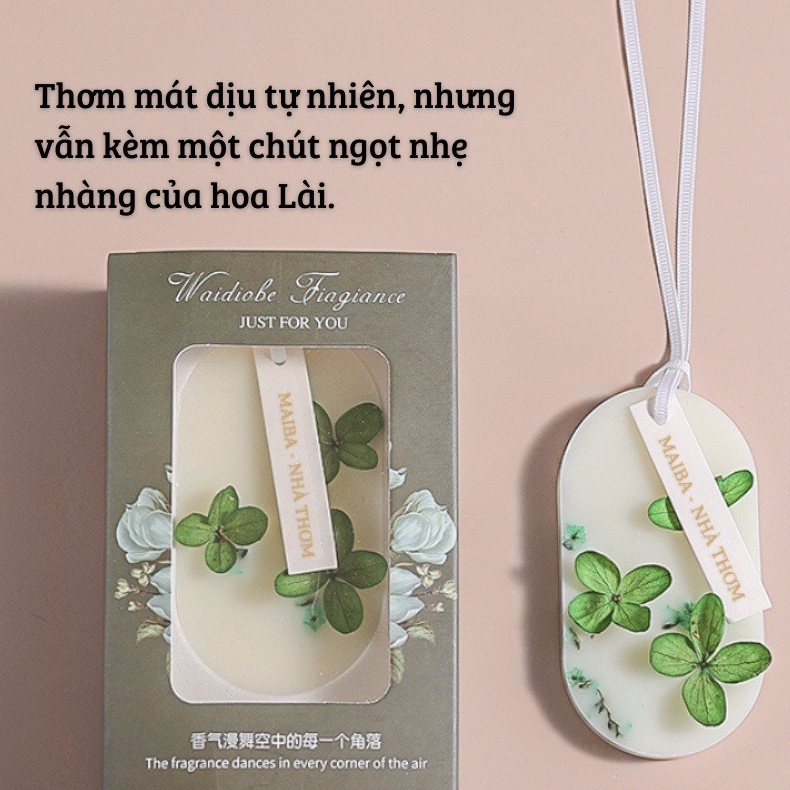 Sáp Thơm Hoa Khô Cỏ 4 Lá May Mắn Giáng Sinh Treo Tủ Quần Áo Phòng Bàn Làm Việc Làm Quà Tặng