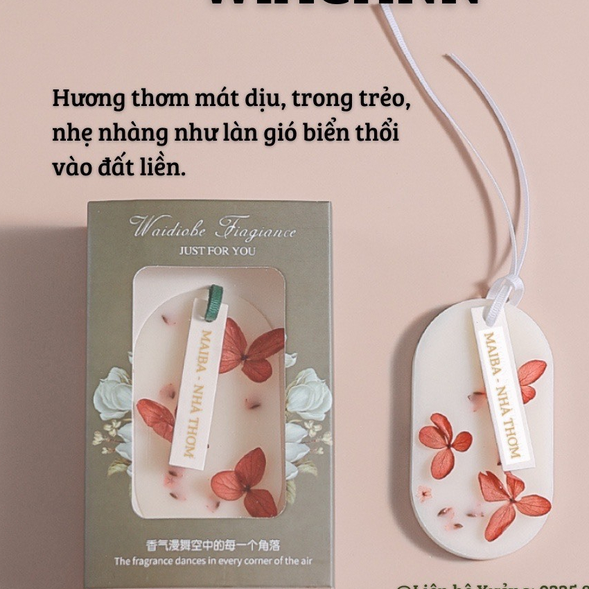 Sáp Thơm Hoa Khô Cỏ 4 Lá May Mắn Giáng Sinh Treo Tủ Quần Áo Phòng Bàn Làm Việc Làm Quà Tặng