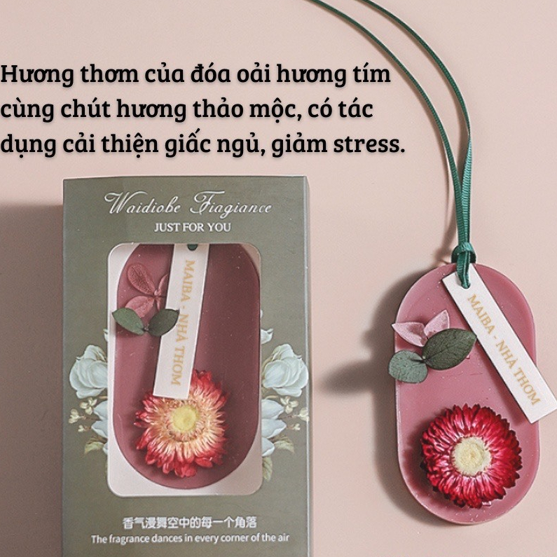 Sáp Thơm Hoa Khô Cỏ 4 Lá May Mắn Giáng Sinh Treo Tủ Quần Áo Phòng Bàn Làm Việc Làm Quà Tặng