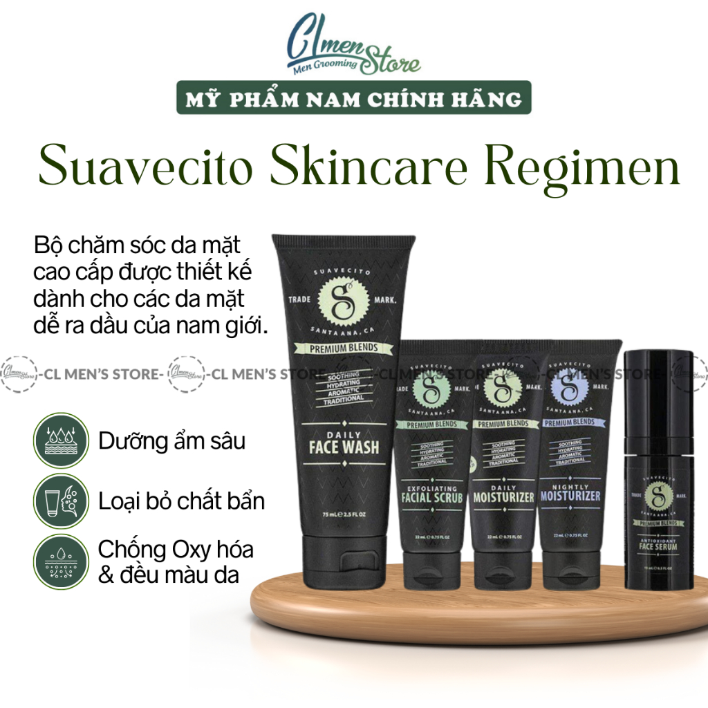 Bộ Chăm Sóc Da Mặt Dành Cho Nam Suavecito Skincare Regimen – 5 sản phẩm