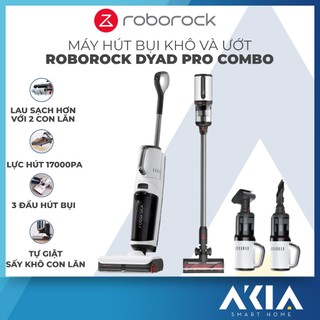 Máy hút bụi cầm tay không dây Roborock Dyad Pro Combo, xử lý vết bẩn khô và ướt dễ dàng, lực hút 17000 Pa, tự giặt giẻ