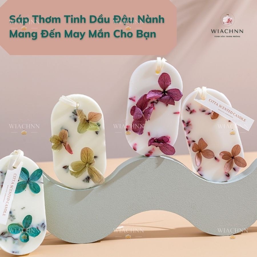 Sáp Thơm Hoa Khô Cỏ 4 Lá May Mắn Giáng Sinh Treo Tủ Quần Áo Phòng Bàn Làm Việc Làm Quà Tặng