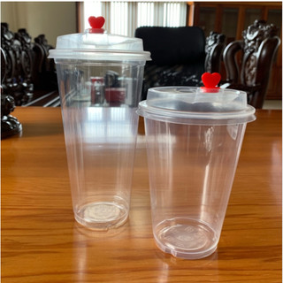 50 ly nhựa 700ml nắp trái tim phi 90