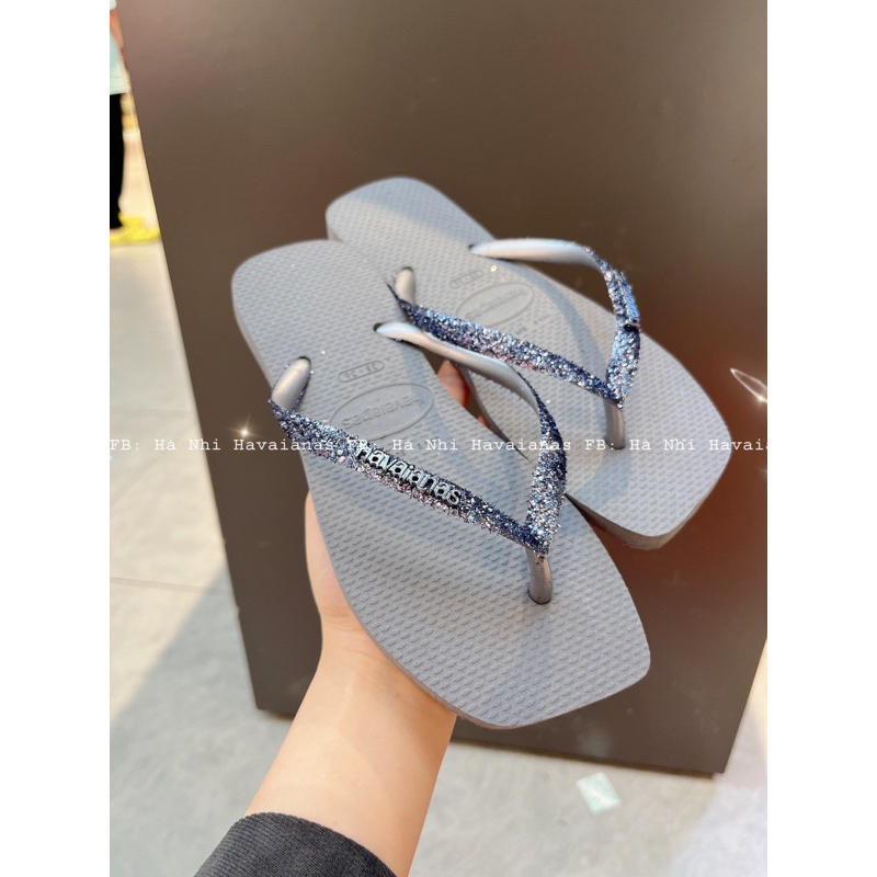 Dép Tông Nữ Chính Hãng HVN Đế Vuông Kim Tuyến