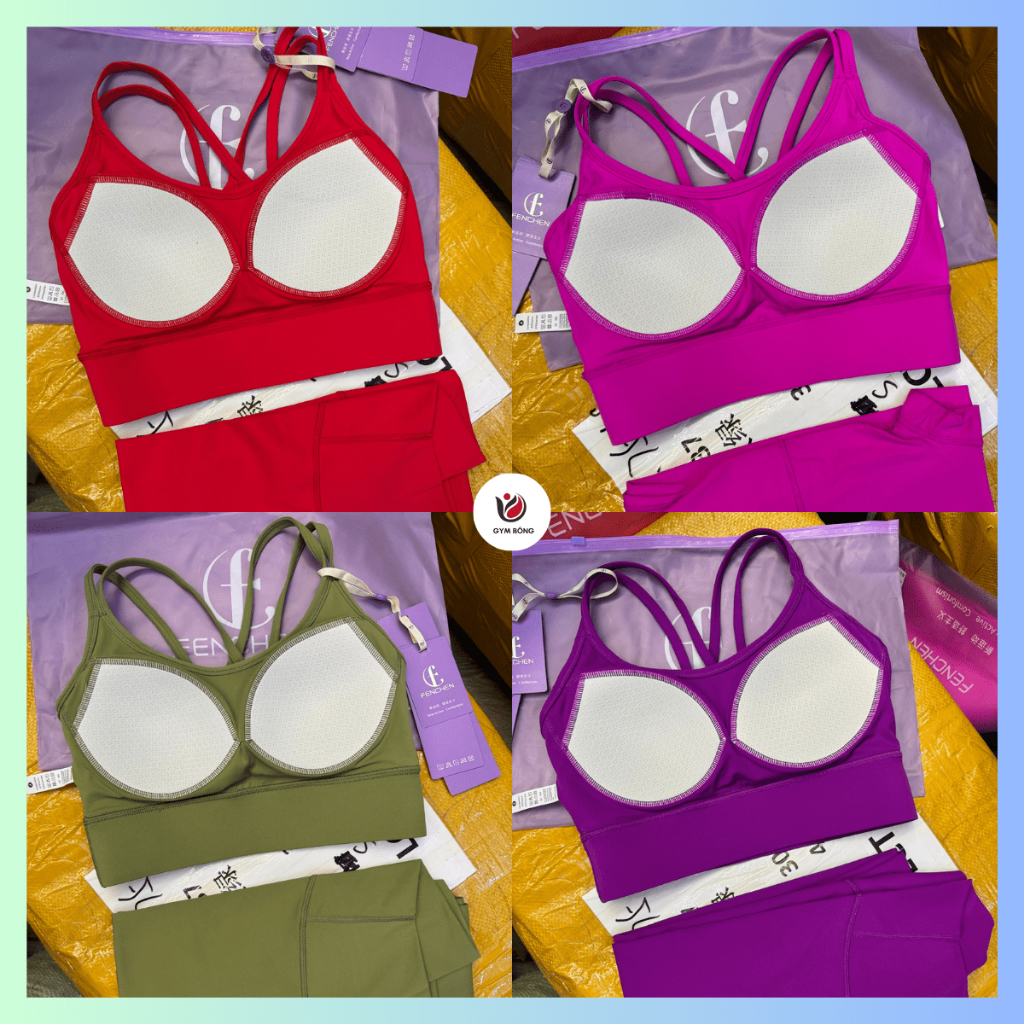 Set Đồ Tập Lulu Mút Đúc Sang, Xịn Form Chuẩn Thiết Kế Dây Đan Lưng Tập Gym, Yoga, Thể Thao Mát Mịn Tôn Dáng