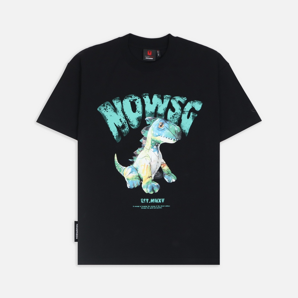 Áo thun NEEDS OF WISDOM Stuffed Dinosaur Tee - Black - Local Brand Chính Hãng