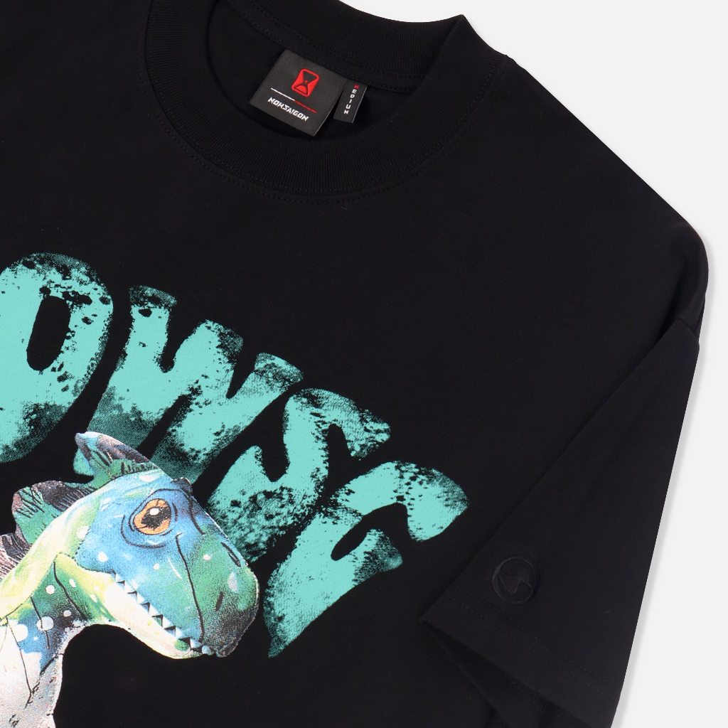 Áo thun NEEDS OF WISDOM Stuffed Dinosaur Tee - Black - Local Brand Chính Hãng