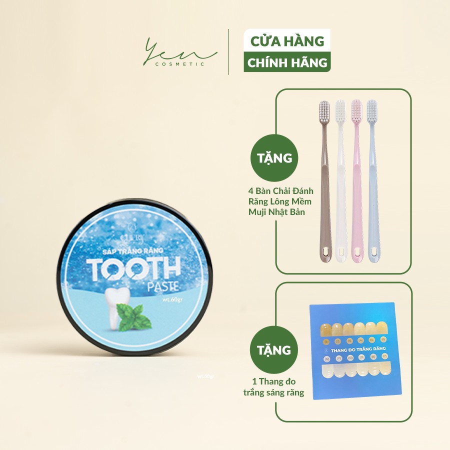 Kem Trắng Răng Dạng Sáp Tooth Paste Yen COSMETIC Làm Trắng Răng Giảm Hôi Miệng Làm Sạch Răng 25g