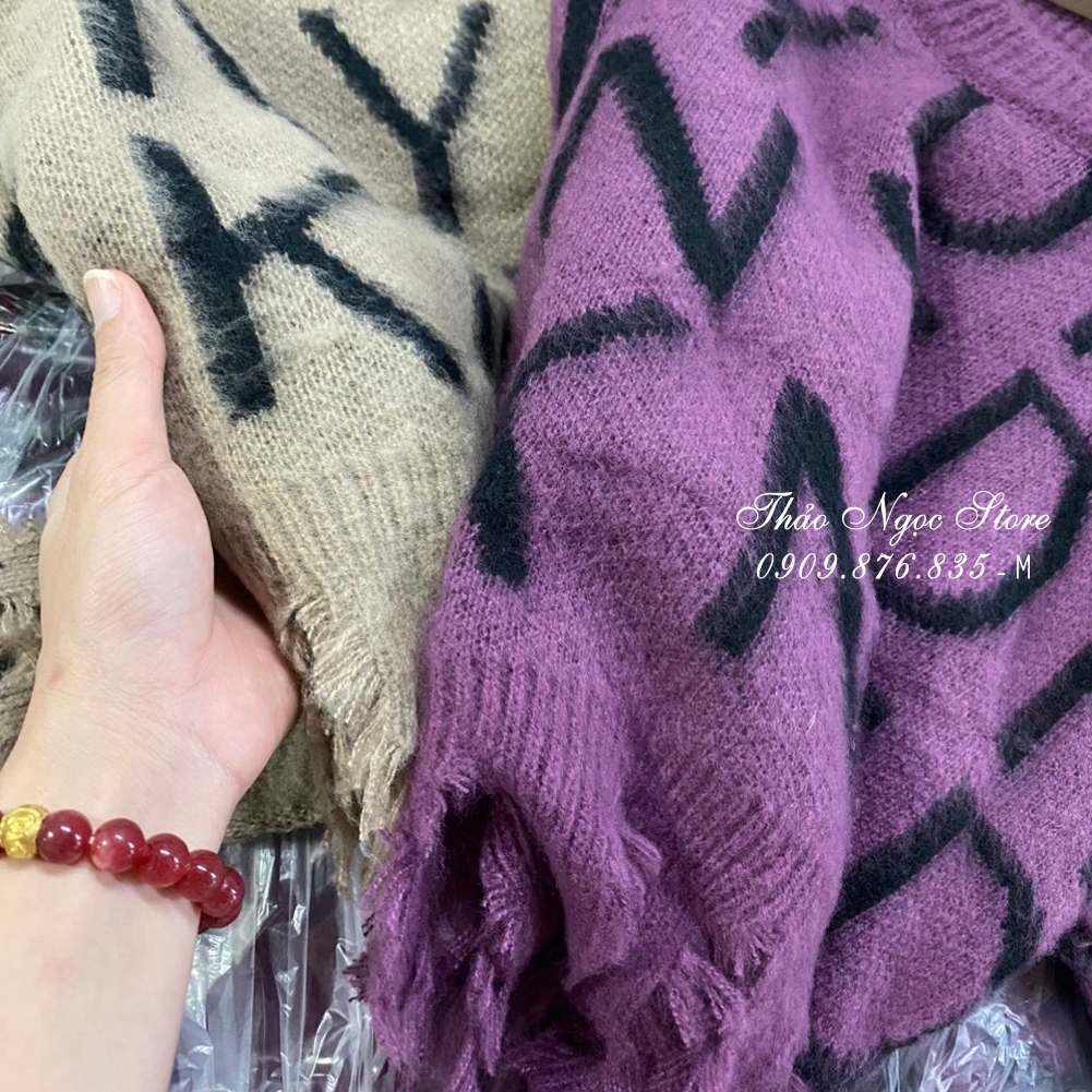 Áo len chữ rách line tay dài hàng nhập!  THẢO NGỌC STORE