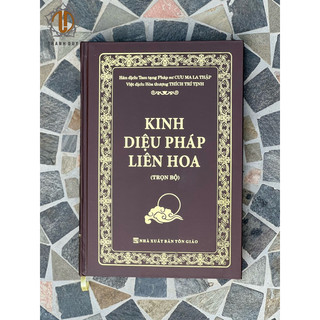 Sách - Kinh Diệu Pháp Liên Hoa, bìa cứng màu nâu