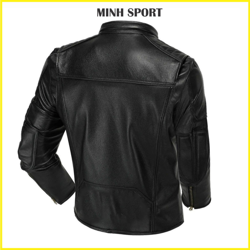 Áo Khoác Da Nam Dây Kéo Đồng Lót Vải Dù Cao Cấp, Có Size Lớn mã KHOAC.38