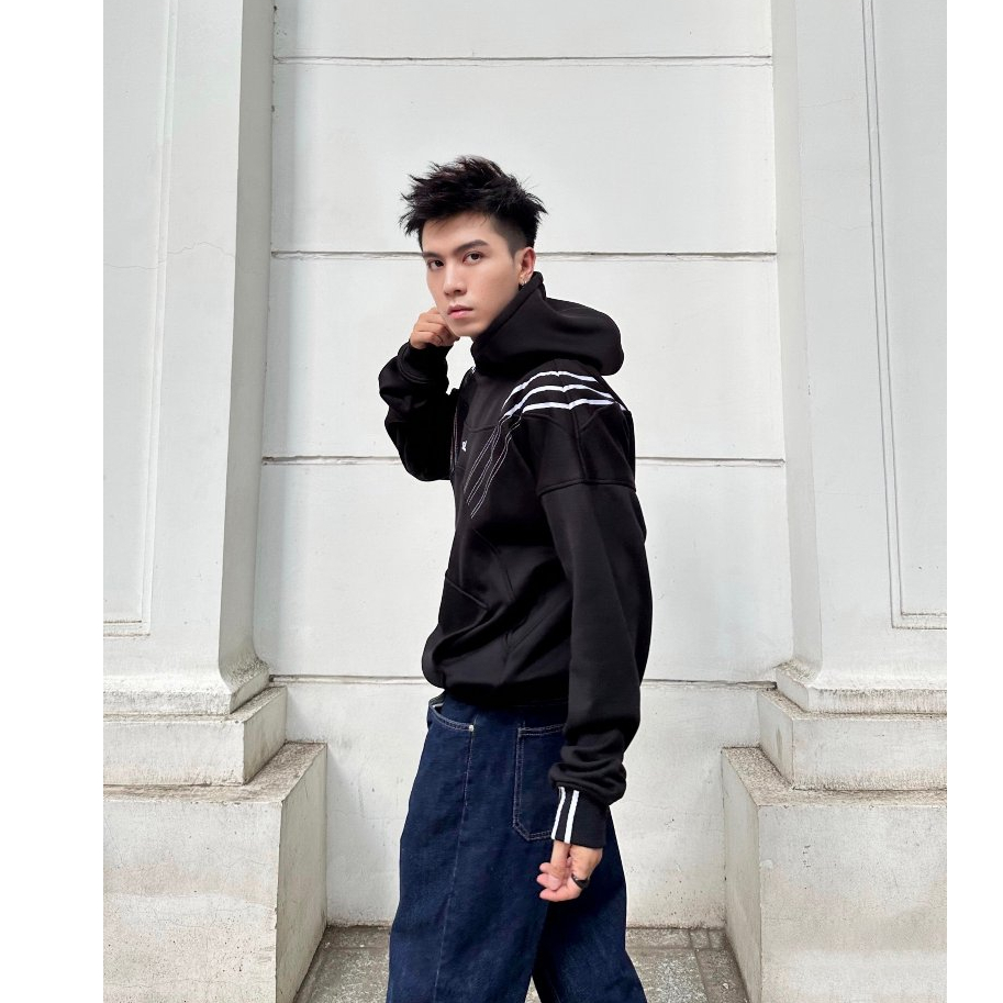 Áo Hoodie Steve Nỉ Lông Cừu Logo Thêu Form Boxy, áo nỉ 3 màu