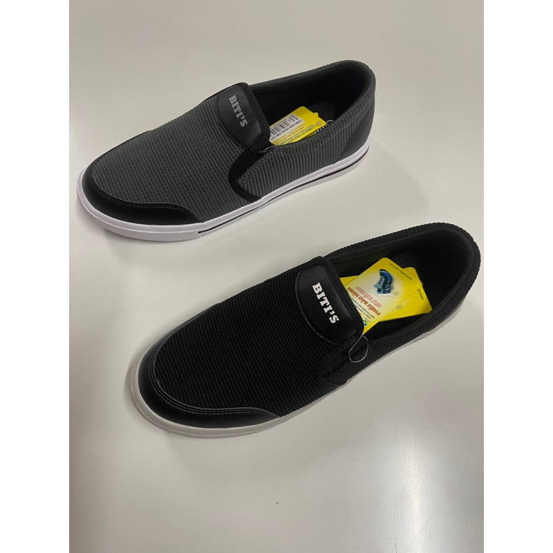 Giày Vải Lười NAM DSM0745Đen và Xám)