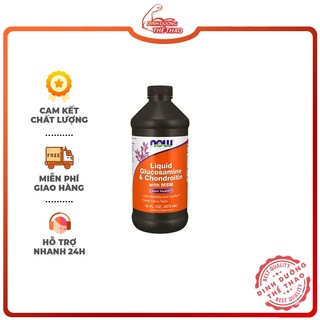   GIÁ TỐT NHẨT  NOW LIQUID GLUCOSAMINE & CHONDROITIN 473ML | Hỗ trợ xương khớp chắc khỏe 
