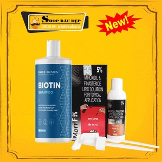  Combo: Hỗ Trợ Móc Toc Hói Nhanh Morr F5 + Dầu Gội Biotin Shampoo Maple Holistics