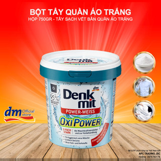 Bột tẩy trắng tẩy vết ố vàng trên quần áo trắng Denkmit trả lại cho quần áo vẻ trắng sáng tinh tươm