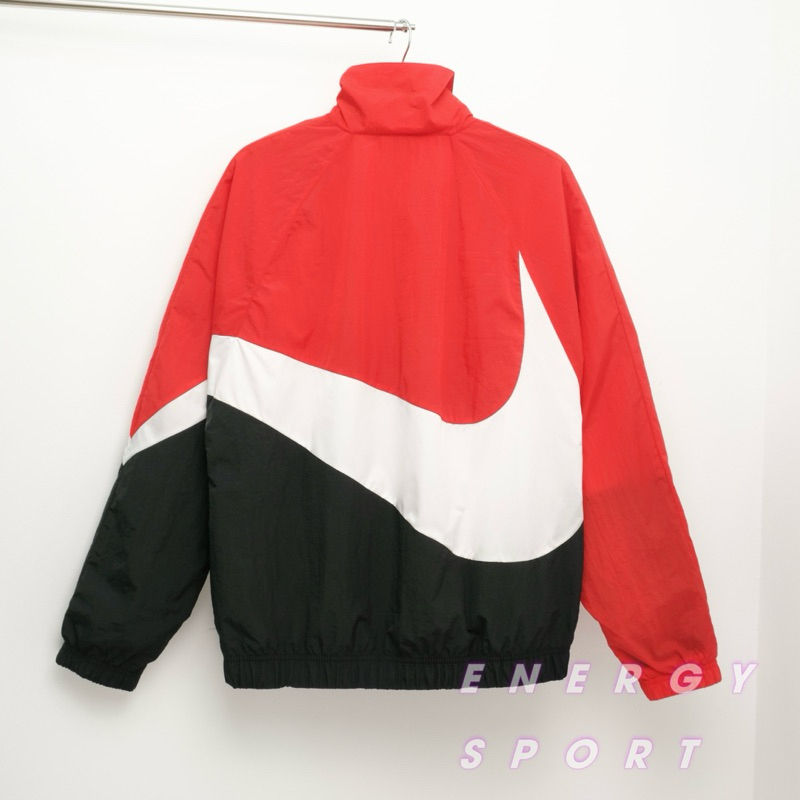 Áo Khoác Gió Unisex Cho Nam Nữ Nike Sportswear Big Swoosh Woven Jacket - Đỏ/Đen