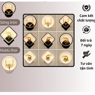   Loại I Đèn tường,đèn cầu thang,đèn ngủ,hành lang hình con huơu 3 chế độ sáng,phong cách hiện đại sang trọng 