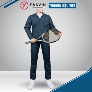 Bộ Quần Áo Nỉ Thể Thao Nam Fasvin BT23602.HN Vải Thun 01 Lớp Cao Cấp Co Giãn Thoải Mái
