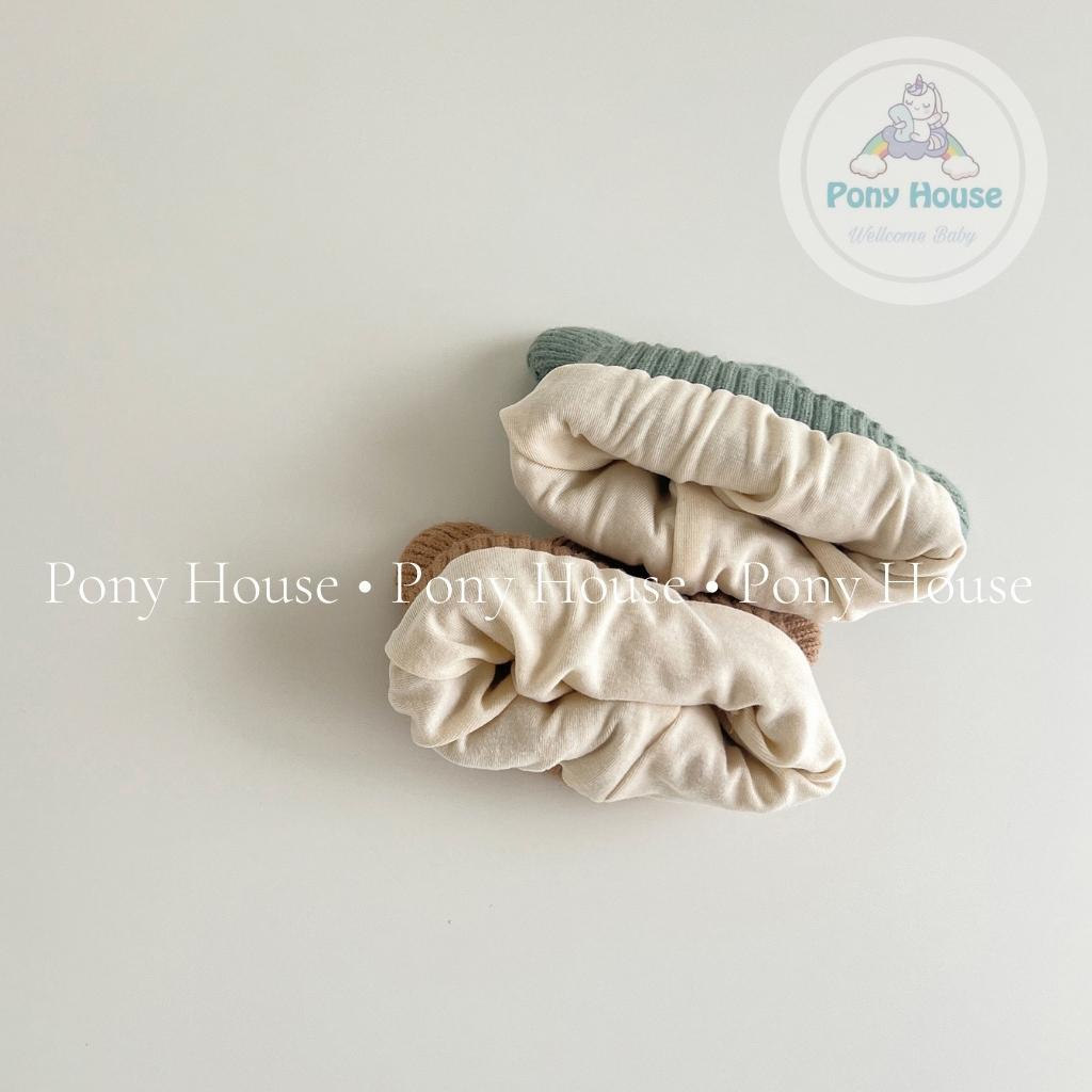 Mũ Len 2 lớp dày dặn mùa đông cho bé trai bé gái 9 - 24 Tháng