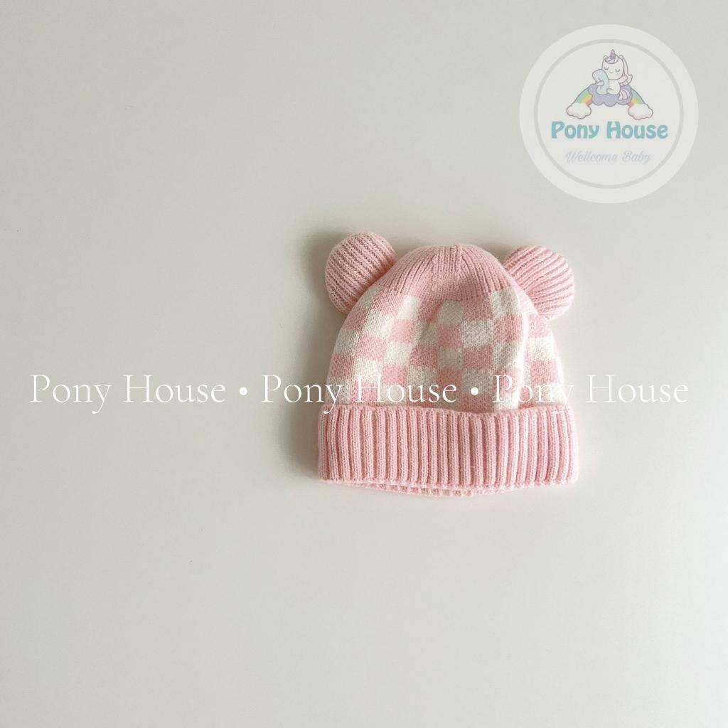 Mũ Len 2 lớp dày dặn mùa đông cho bé trai bé gái 9 - 24 Tháng