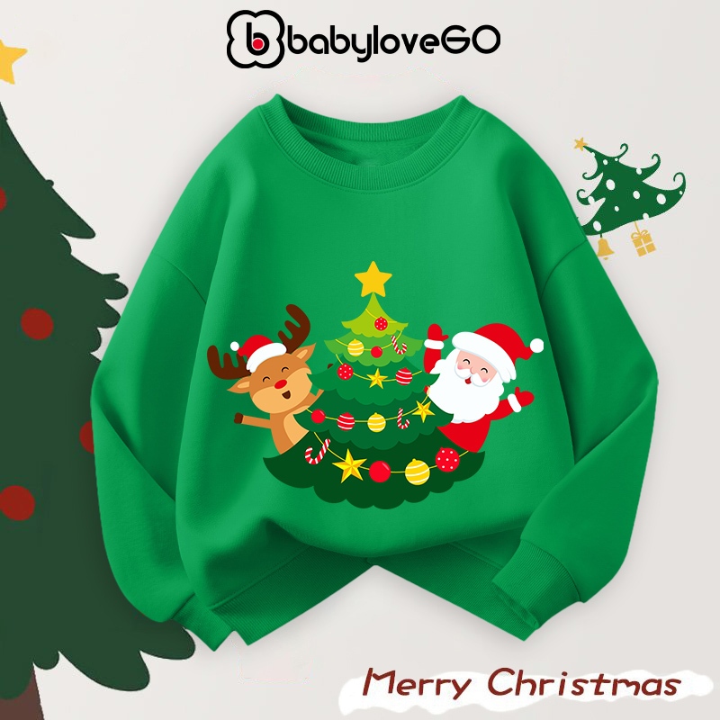 Áo sweater cho bé Noel 2023 áo nỉ Merry Christmas cho bé trai bé gái đồ giáng sinh in hình độc đáo
