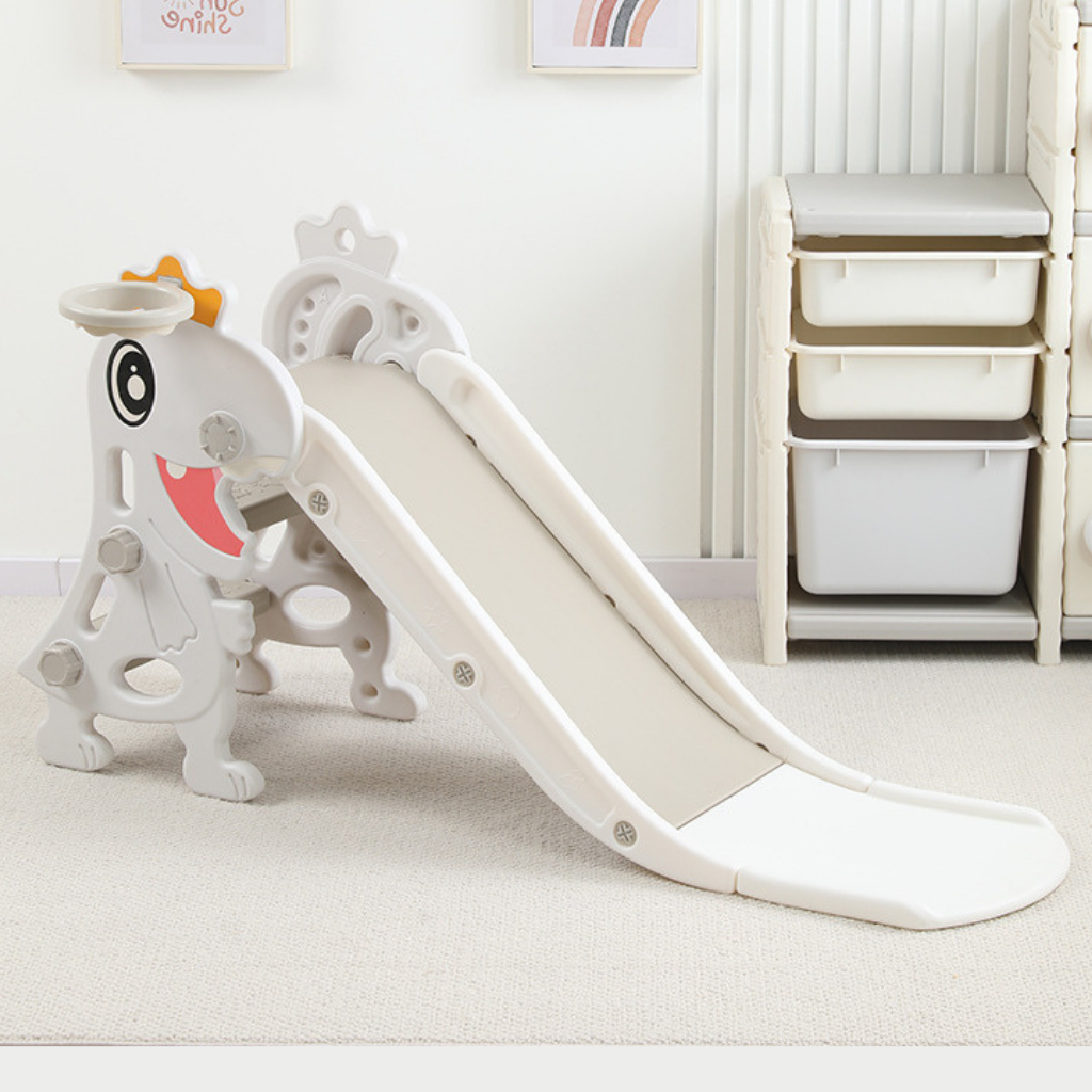 Cầu trượt cho bé hình khủng khong bằng nhựa an toàn, combo cầu tụt + vòng bóng rổ, đồ chơi trẻ em, ngựa bập bênh cho bé