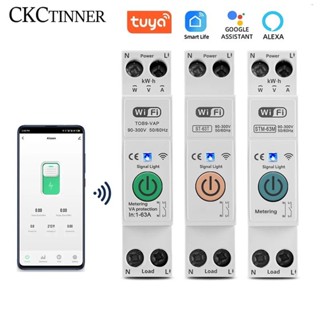 Aptomat Thông Minh Wifi 1P-63A Điều Khiển Từ xa Tuya SmartLife, Công Tắc Điều Khiển CB Wifi Thông Minh Hẹn Giờ