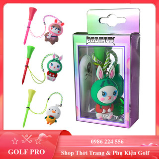 Tee golf cao su giá đỡ bóng chơi gôn với dây thừng họa tiết hoạt hình