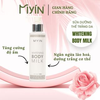 Sữa dưỡng thể trắng da toàn thân Whitening body milk MYIN chai 150ml dưỡng ẩm, giúp da mịn màng
