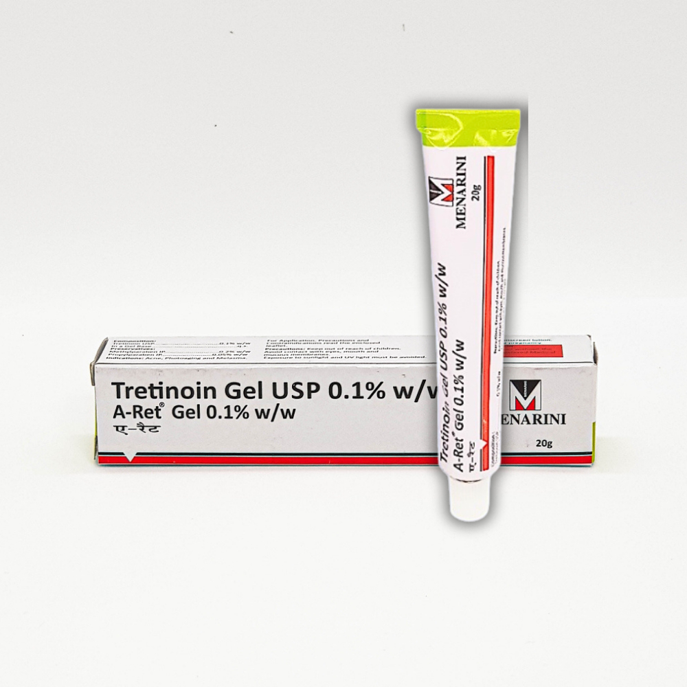 Gel mụn Tretinoin Aret Ấn Độ giúp giảm mụn, mờ thâm, nám, chống lão hóa và căng bóng da mặt - Unipharma - 20g