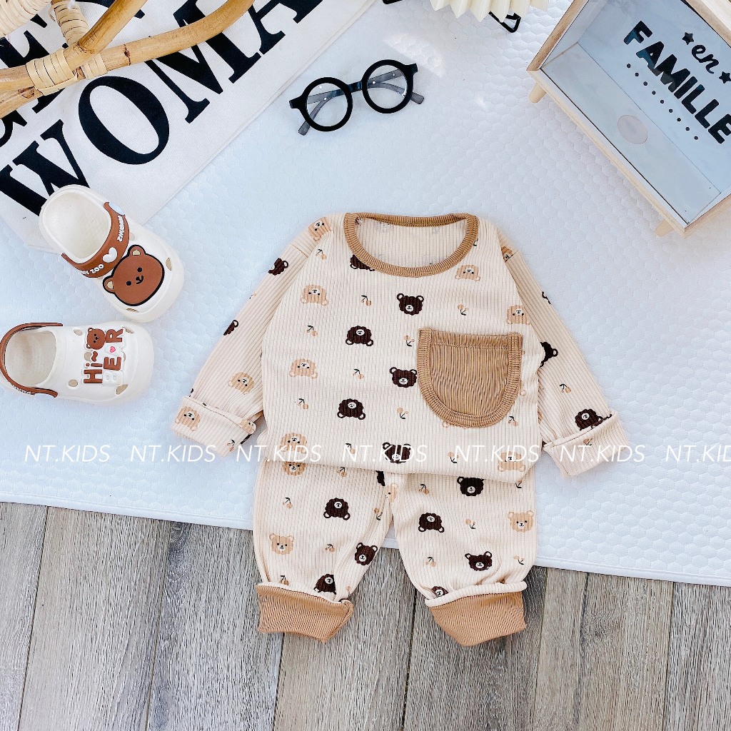 Bộ tăm gân Sài Gòn loại 1 họa tiết nhiều màu túi ngực cho bé trai, bé gái từ 6 đến 15kg