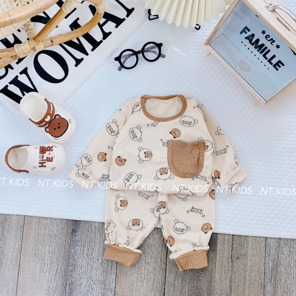 Bộ tăm gân Sài Gòn loại 1 họa tiết nhiều màu túi ngực cho bé trai, bé gái từ 6 đến 15kg
