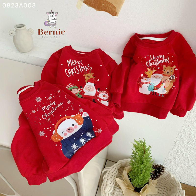 ÁO SWEATER ĐỎ HOẠ TIẾT GIÁNG SINH CHO BÉ